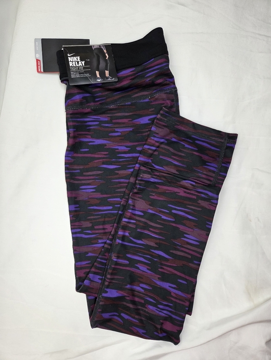 Nike Pants - NWT Nike size M Relay- Dri-FIT Black & Multicolor Running Tights